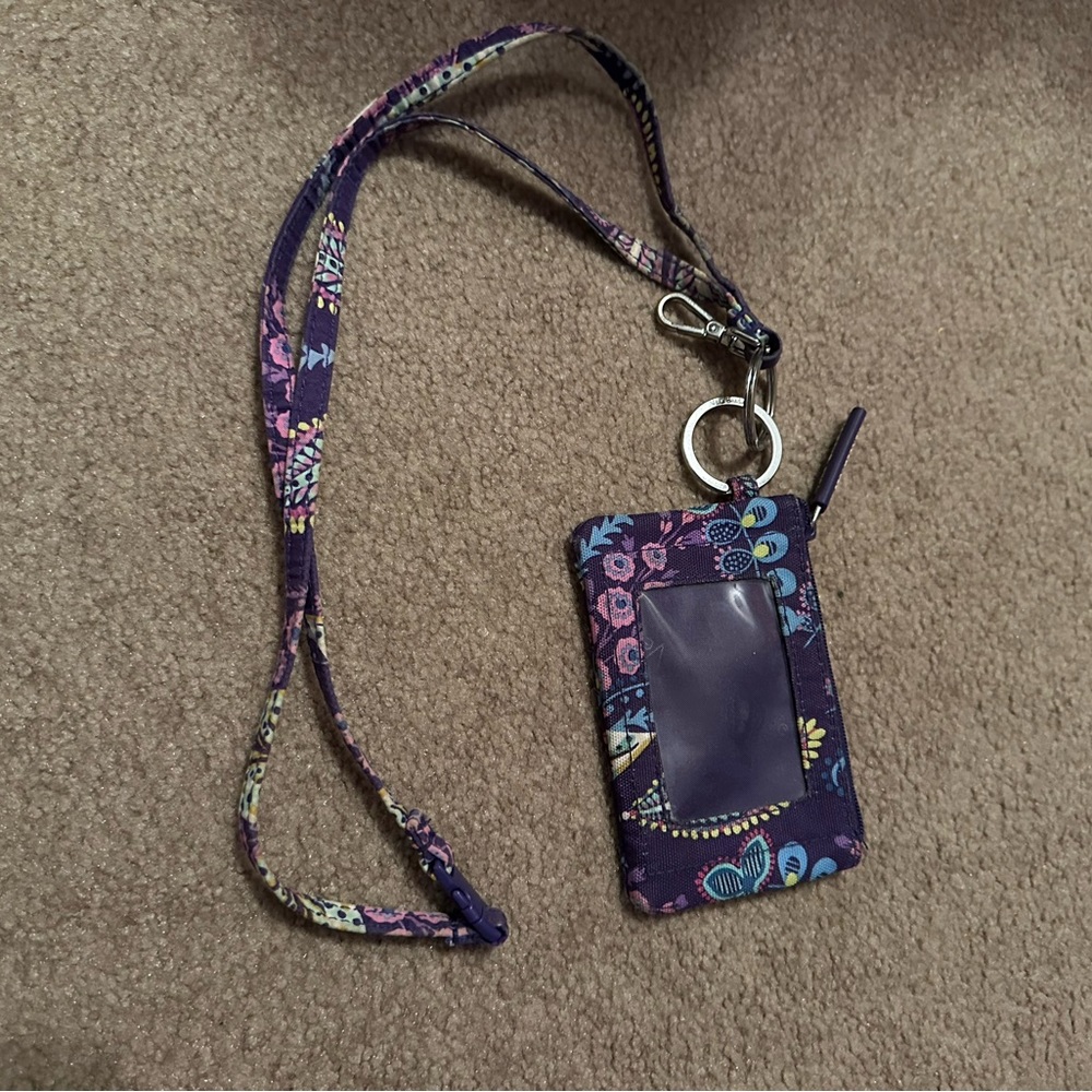 Vera Bradley car keys lanyard & ID holder
